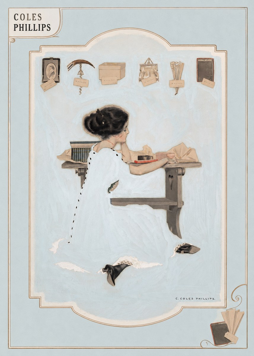 Coles Phillips Remembrance No4 - Poster