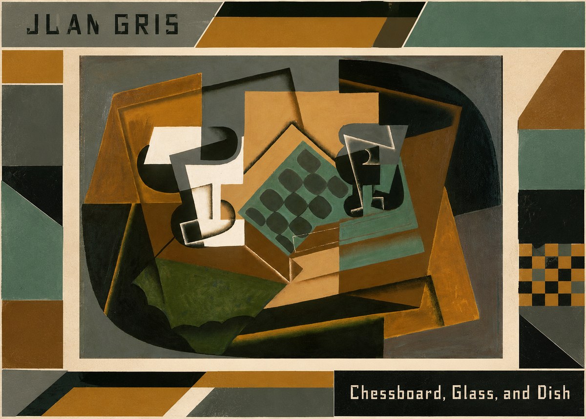 Juan Gris Chessboard, Glass, and Dish No3 - Poster