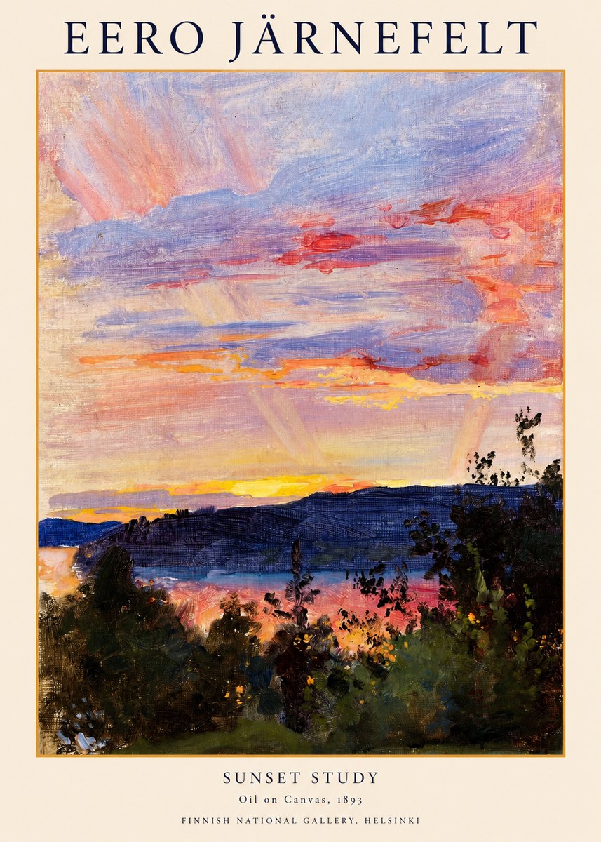Eero Järnefelt Sunset Study No1 - Poster