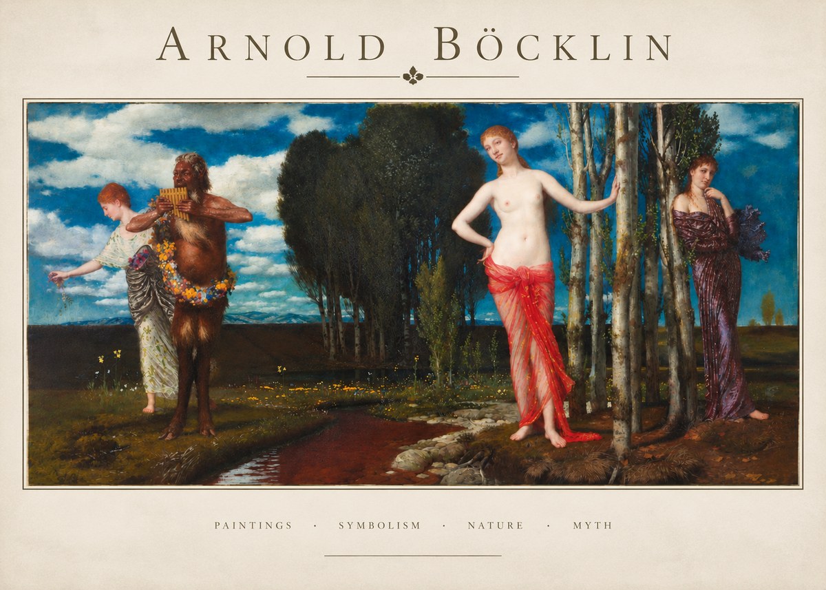 Arnold Böcklin Spring Evening No3 - Poster