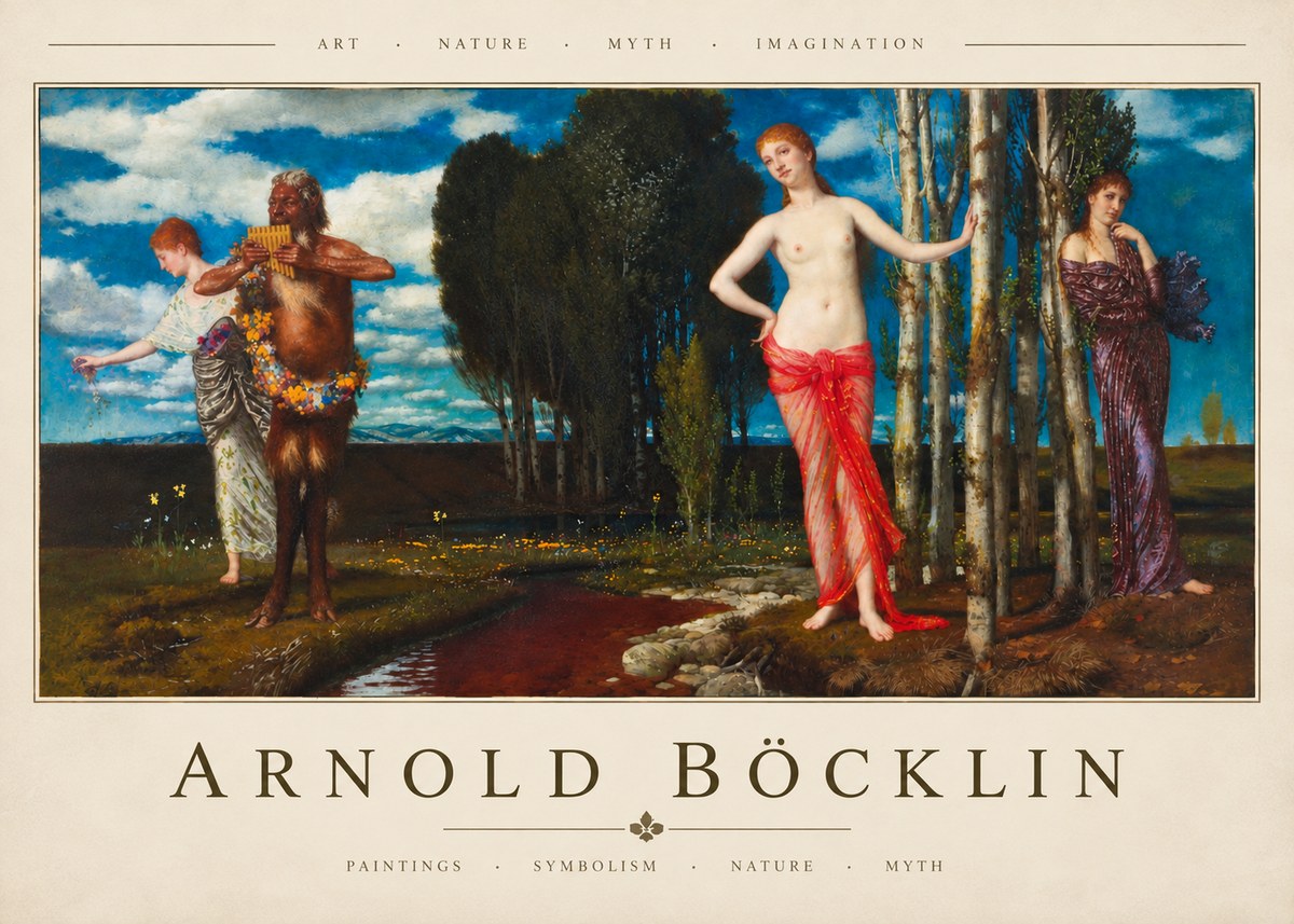 Arnold Böcklin Spring Evening No4 - Poster