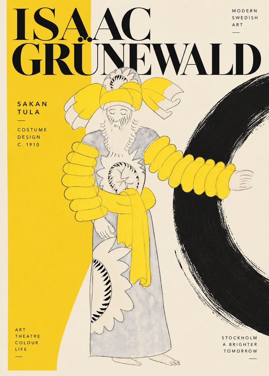 Isaac Grünewald Sakan Tula - Costume Design No5 - Poster