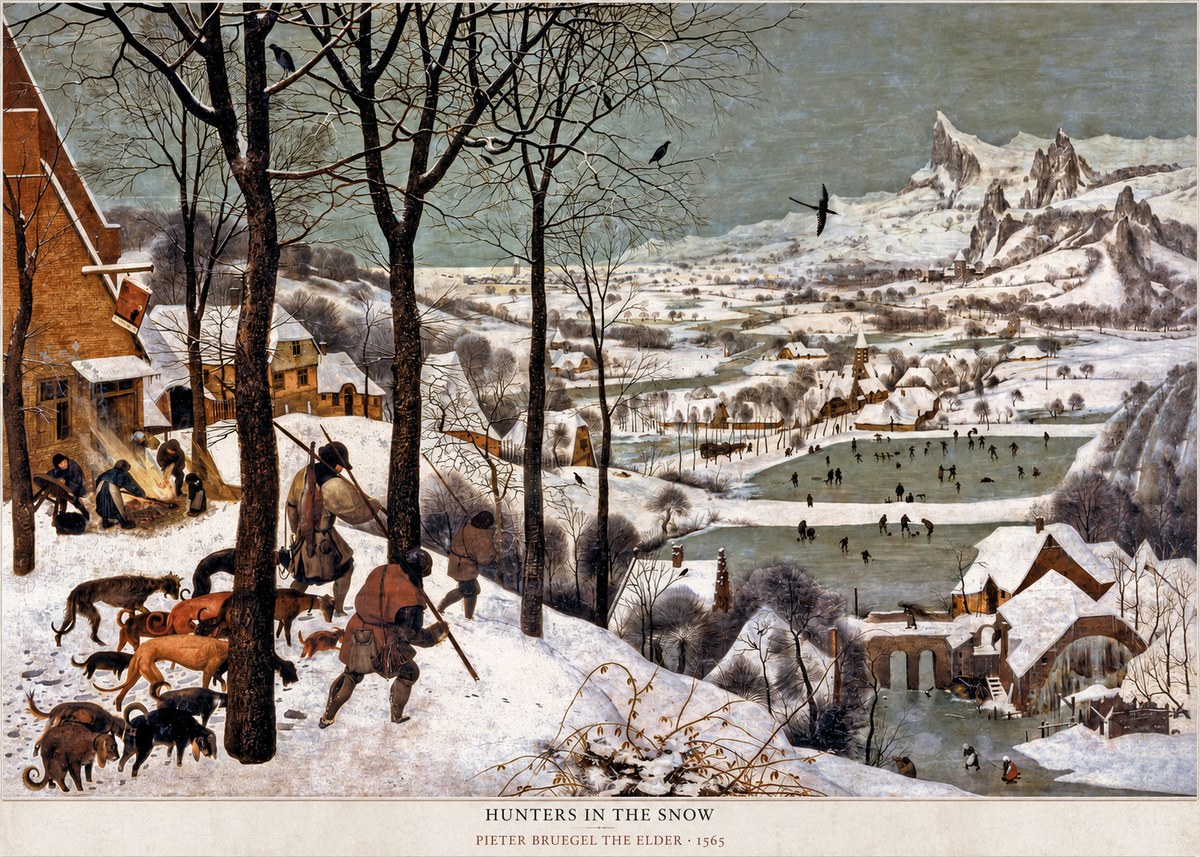 Pieter Bruegel Hunters in the Snow No3 - Poster