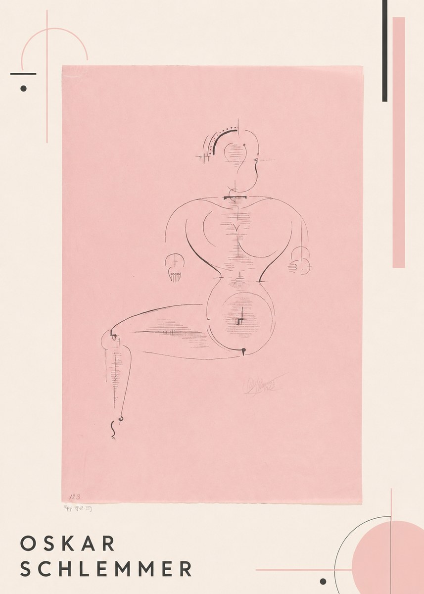 Oskar Schlemmer Figur L 1 No1 - Poster