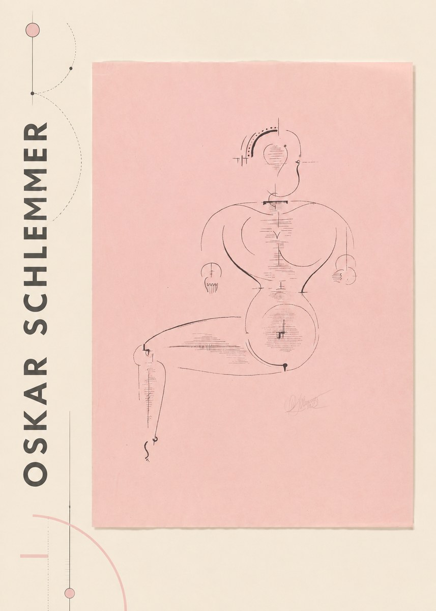 Oskar Schlemmer Figur L 1 No2 - Poster