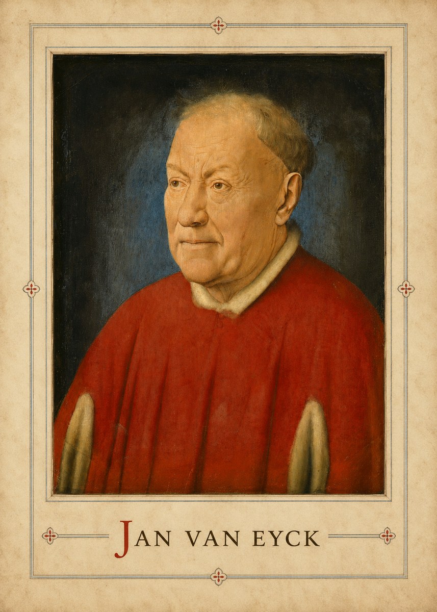 Jan van Eyck Portrait of a Man III No3 - Poster