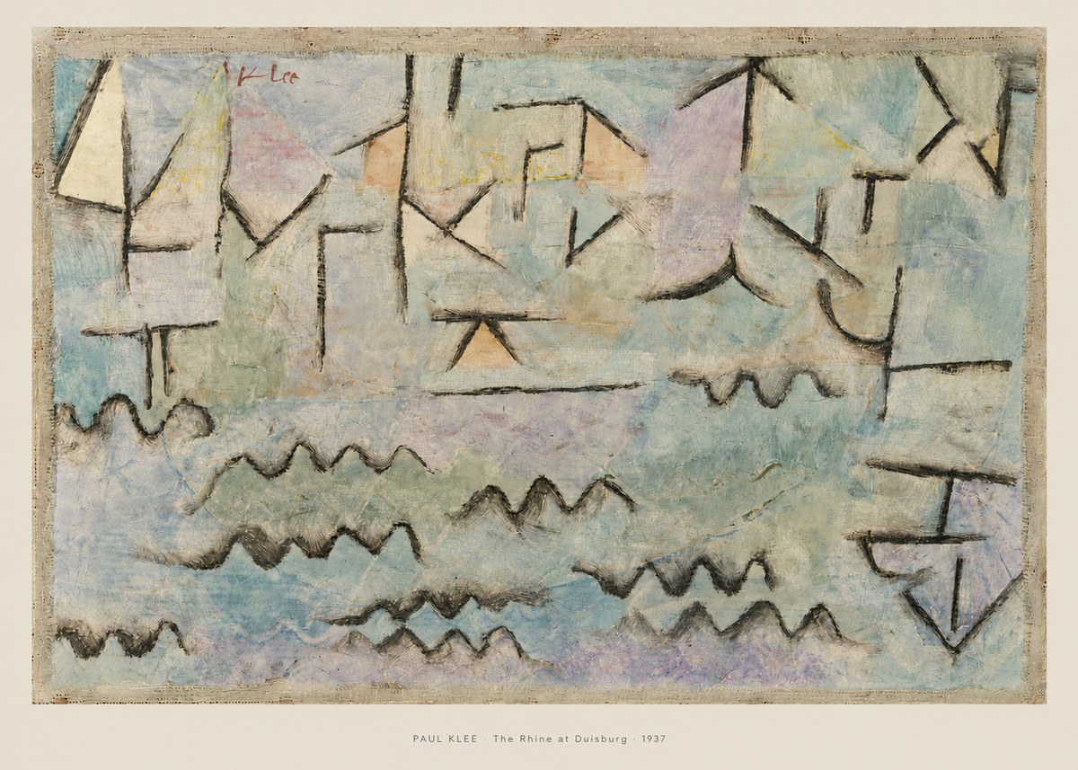 Paul Klee The Rhine at Duisburg No6 - Poster