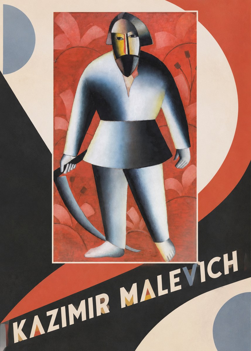 Kazimir Malevich Peasant with Scythe No4 - Poster