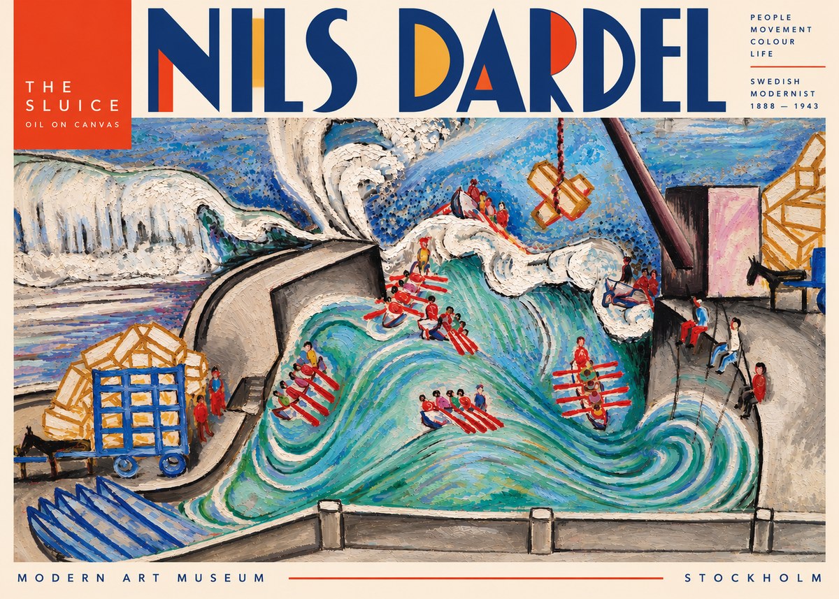 Nils Dardel The Sluice No3 - Poster