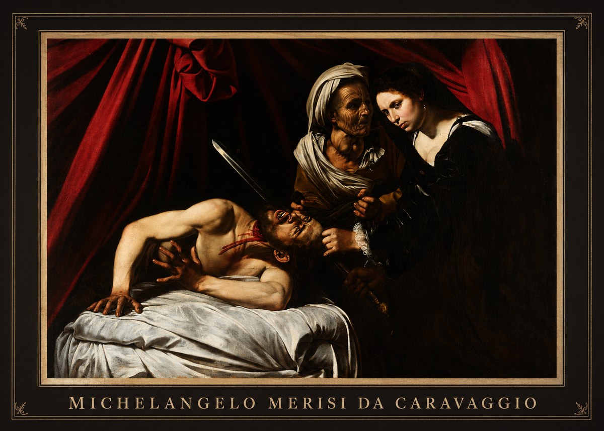 Michelangelo Merisi da Caravaggio Judith Beheading Holofernes III No1 - Poster