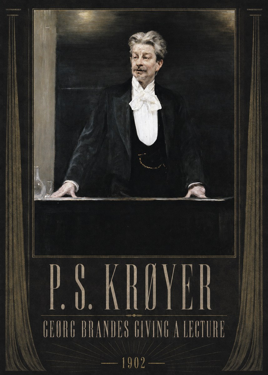 P.S. Krøyer Georg Brandes Giving a Lecture No5 - Poster