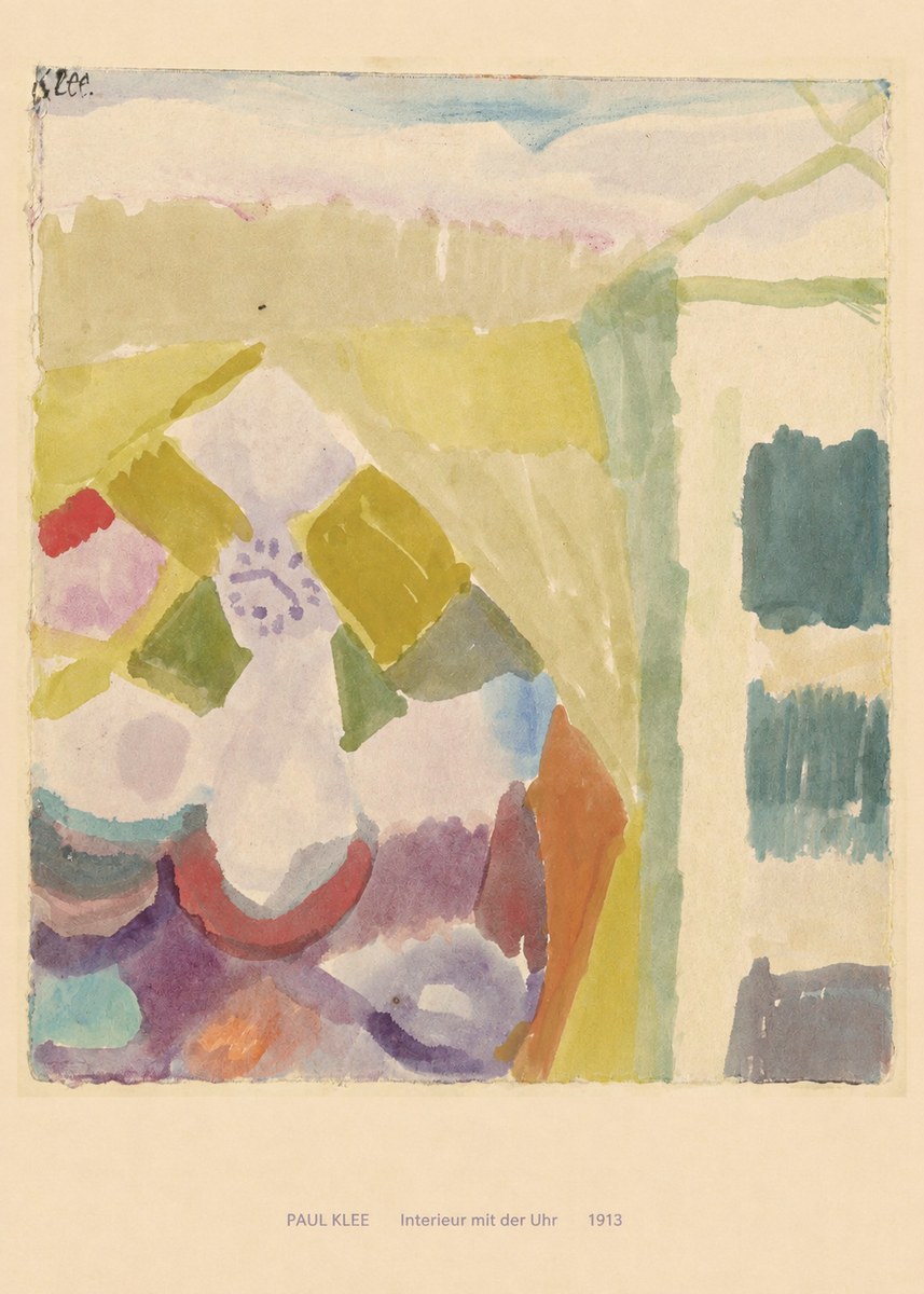 Paul Klee Interieur Mit Der Uhr I No6 - Poster