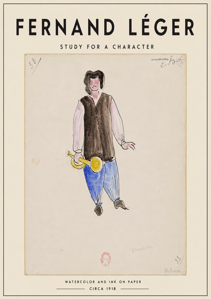 Fernand Léger Study for a Character I No4 - Poster