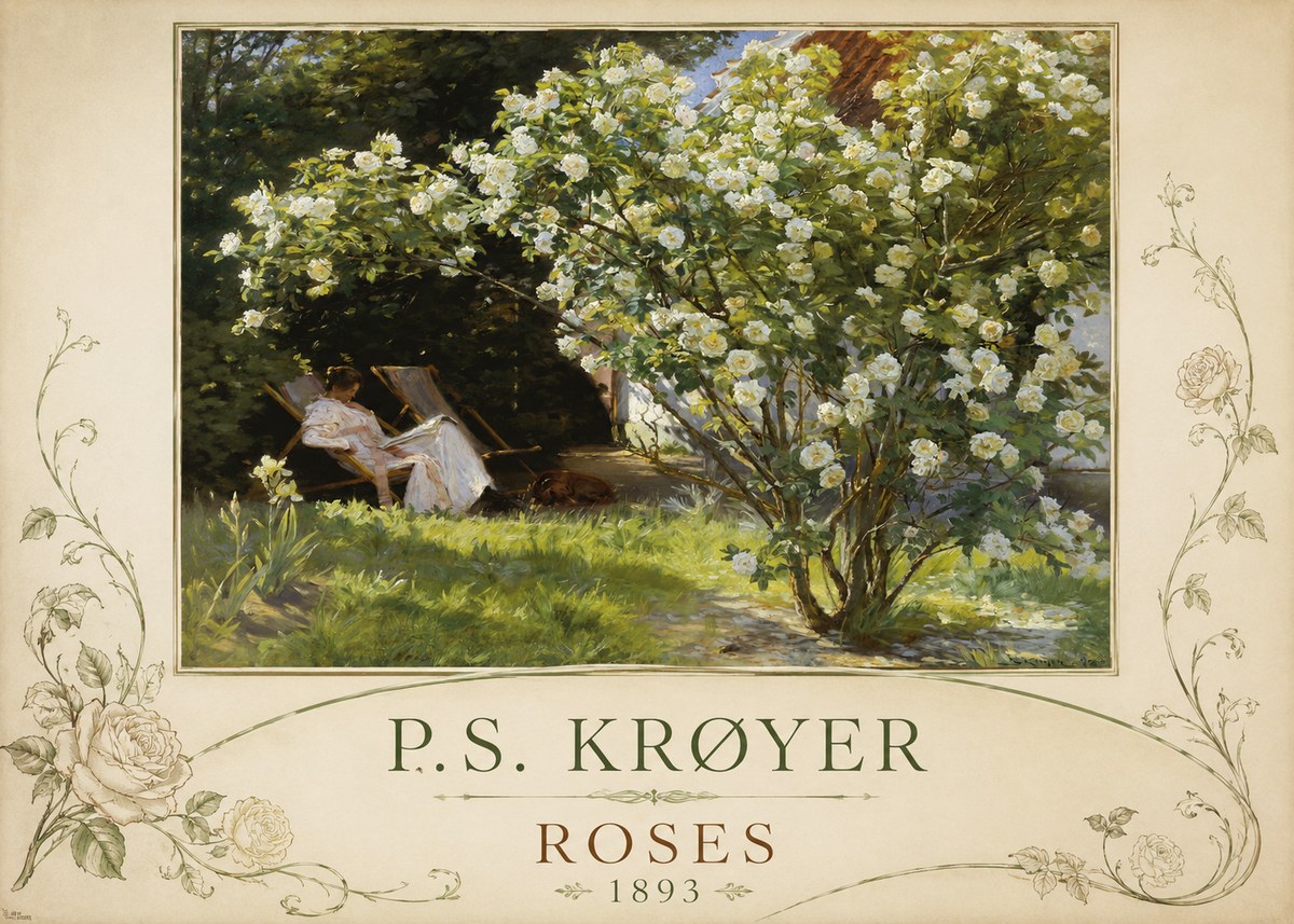 P.S. Krøyer Roses No2 - Poster