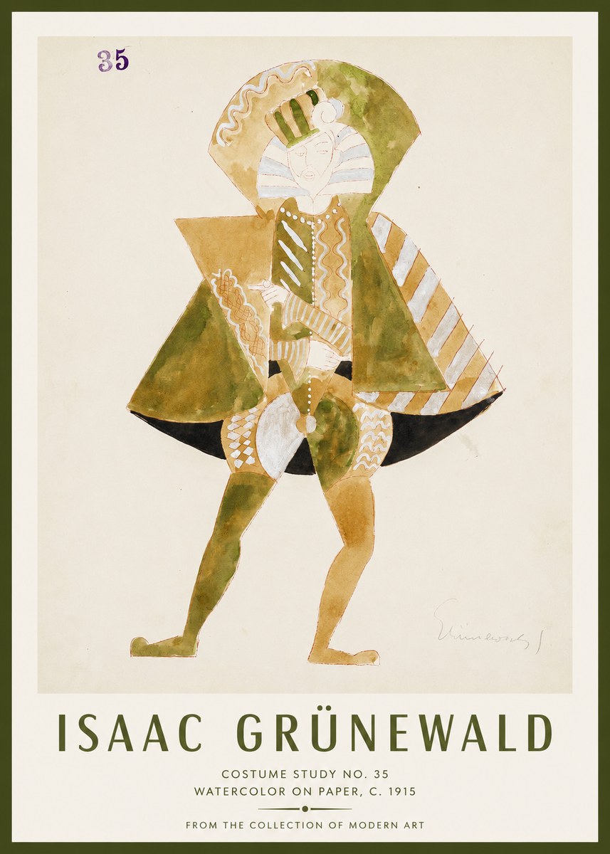 Isaac Grünewald Costume Study No. 35 No1 - Poster