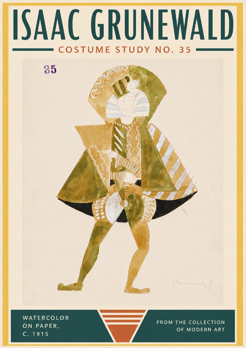 Isaac Grünewald Costume Study No. 35 No5 - Poster