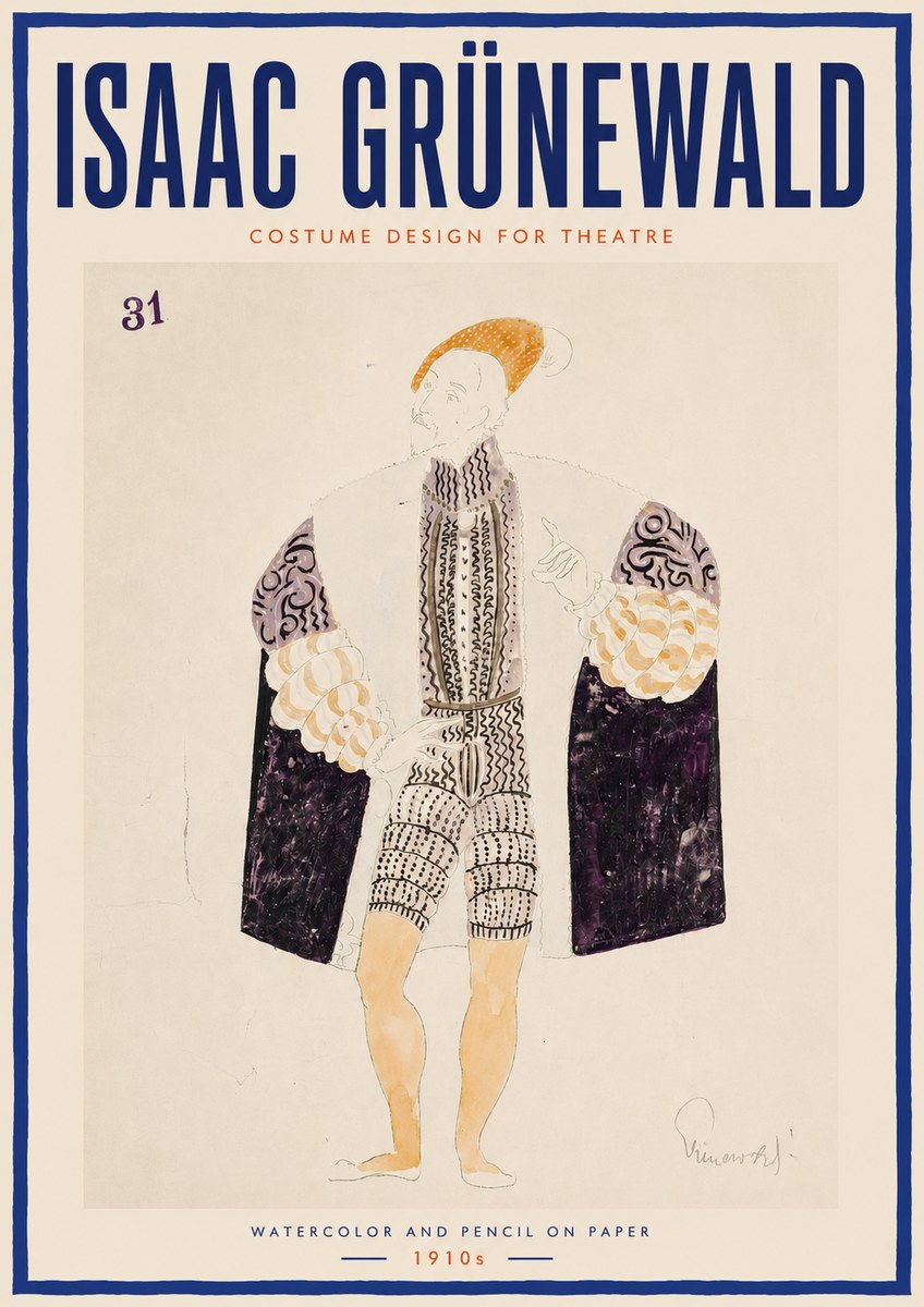 Isaac Grünewald Costume Design for Theatre No4 - Poster