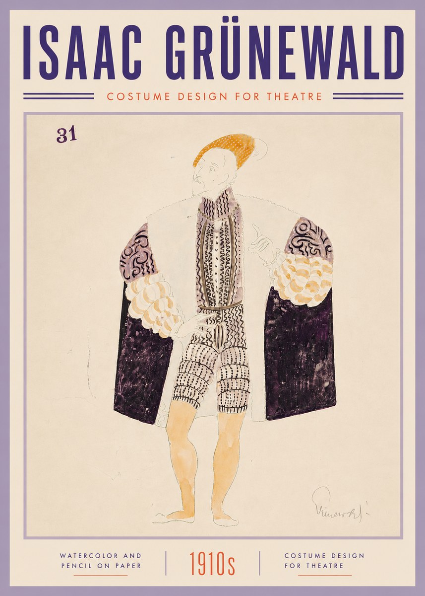 Isaac Grünewald Costume Design for Theatre No6 - Poster