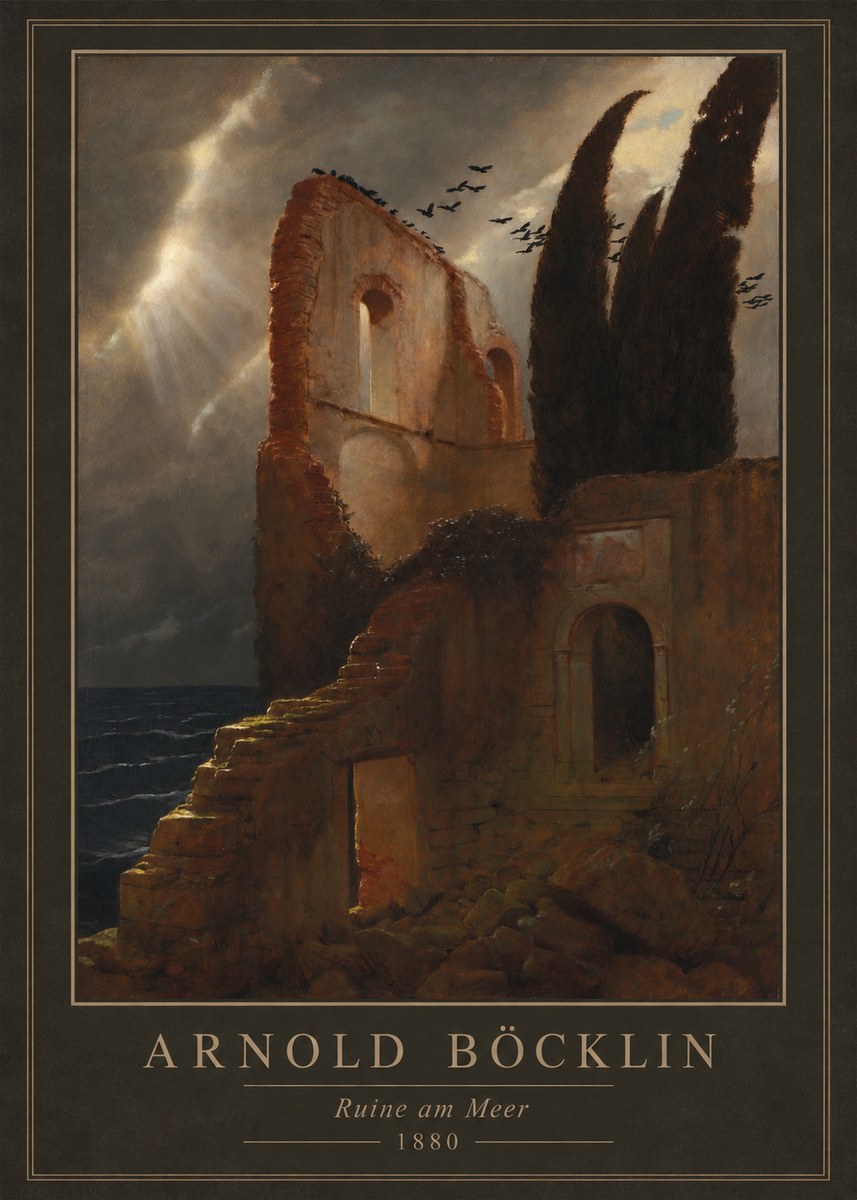 Arnold Böcklin Ruine Am Meer II No1 - Poster