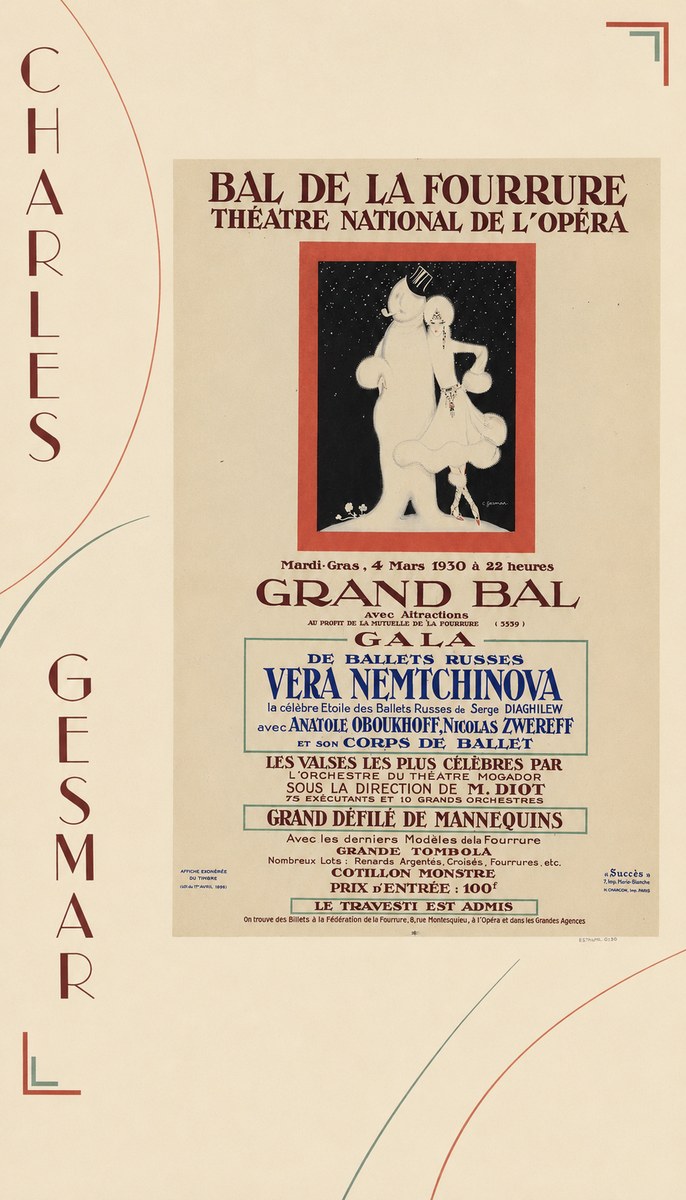 Charles Gesmar Bal De La Fourrure III No5 - Poster
