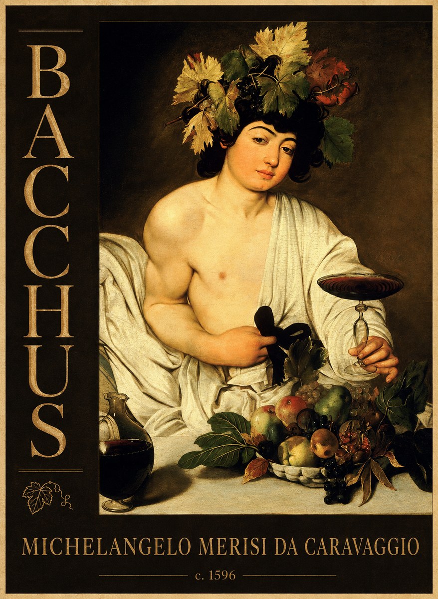Michelangelo Merisi da Caravaggio Bacchus III No4 - Poster