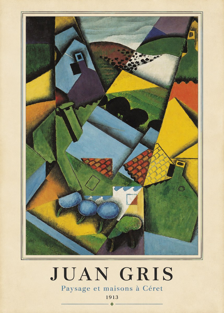 Juan Gris Paysage Et Maisons À Céret No4 - Poster