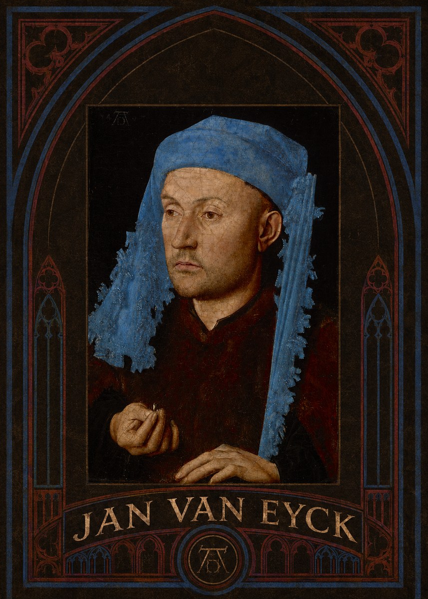 Jan van Eyck Portrait of a Man (Léal Souvenir) No5 - Poster