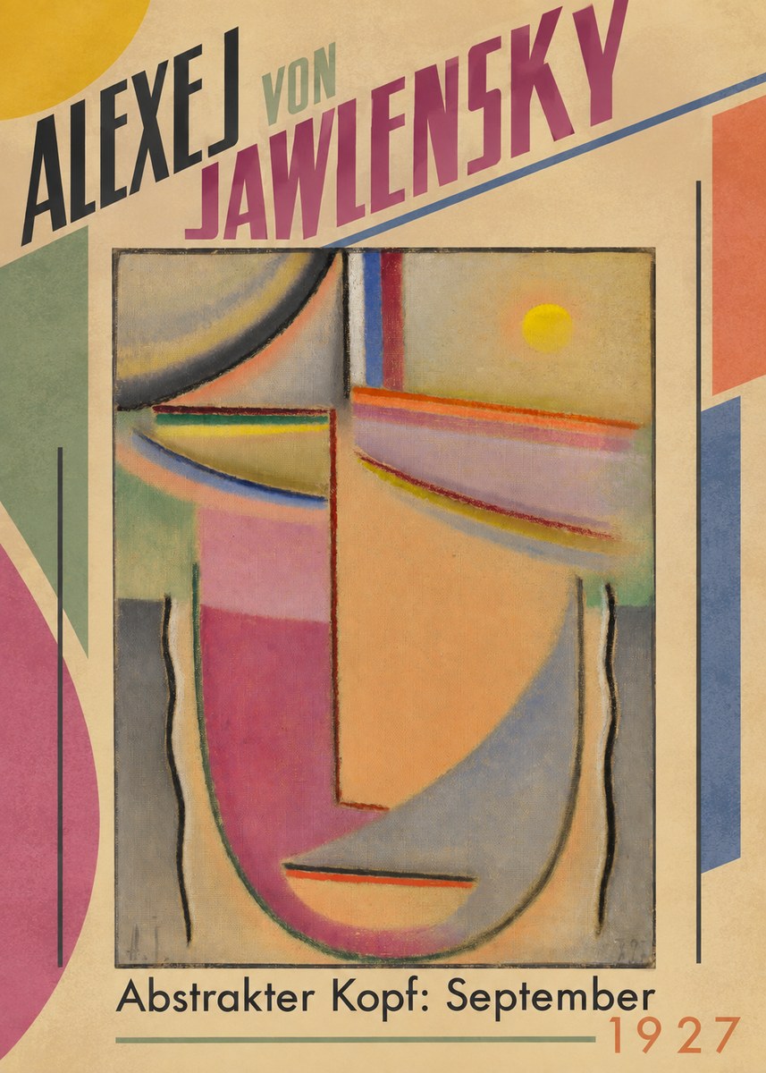Alexej von Jawlensky Abstrakter Kopf: September No5 - Poster