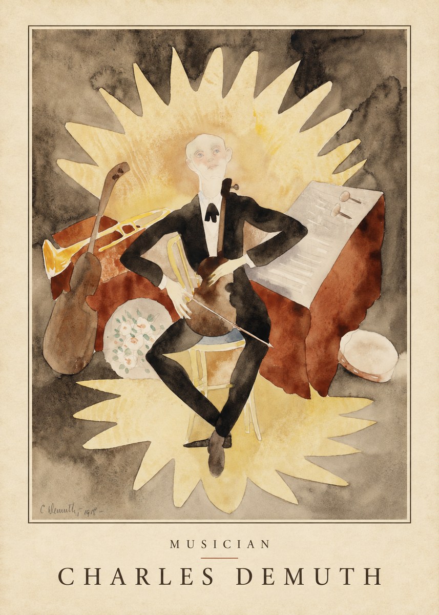 Charles Demuth Musician No4 - Poster