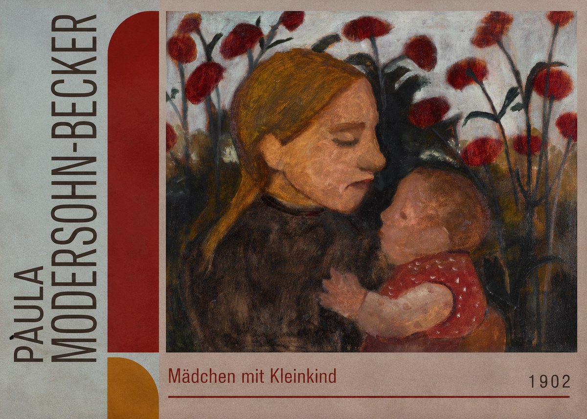 Paula Modersohn-Becker Mädchen Mit Kleinkind II No3 - Poster