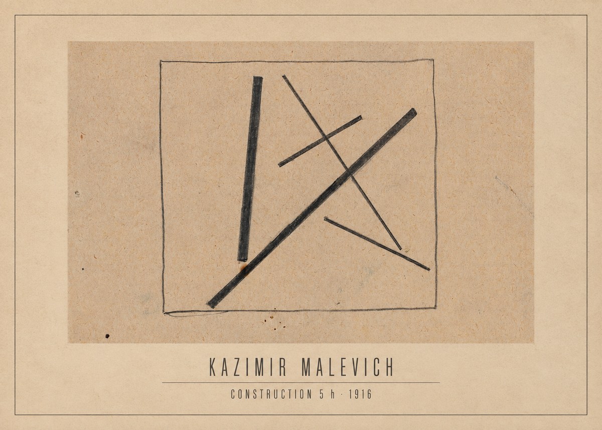 Kazimir Malevich Construction 5 H No3 - Poster