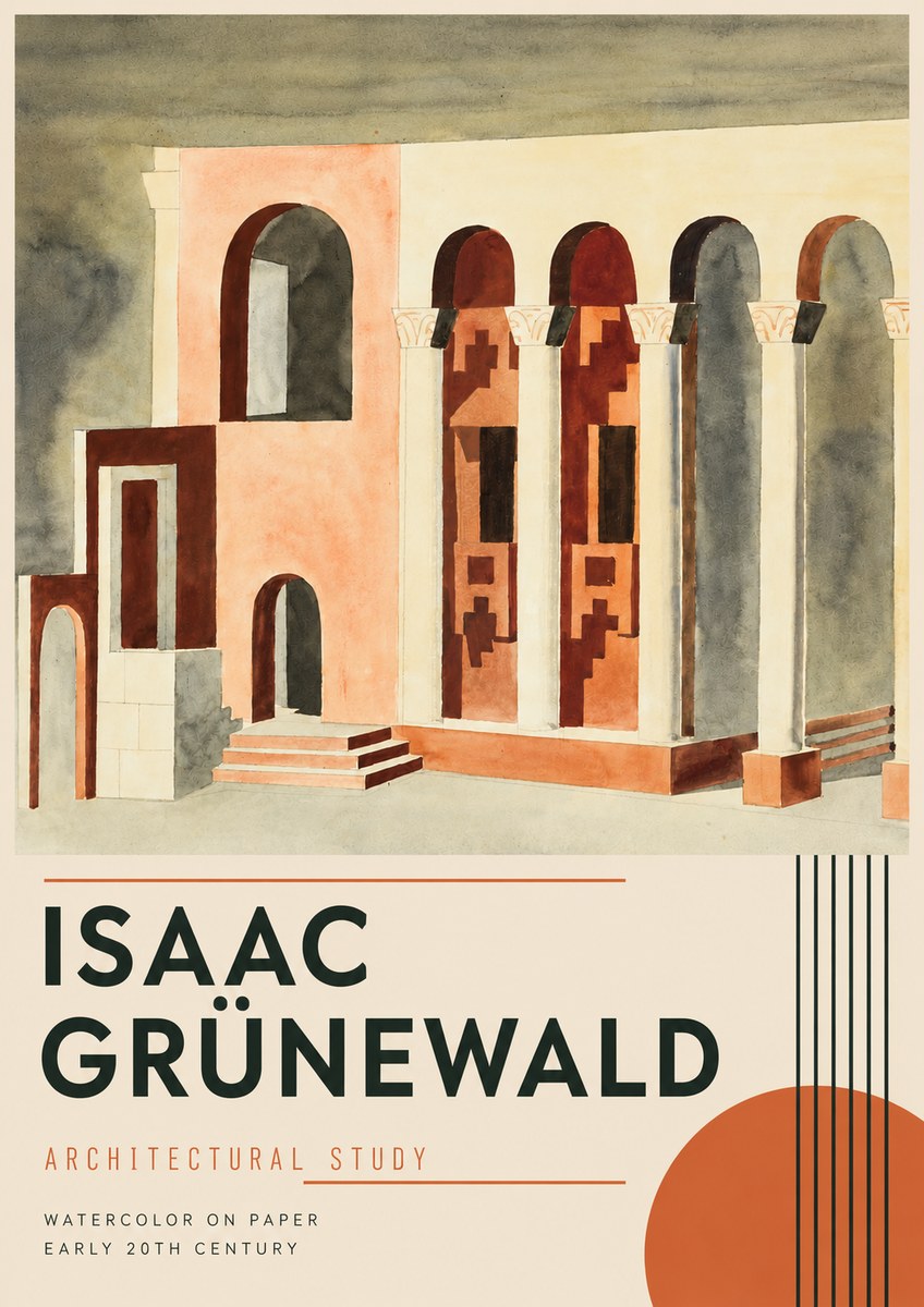 Isaac Grünewald Architectural Study II No4 - Poster