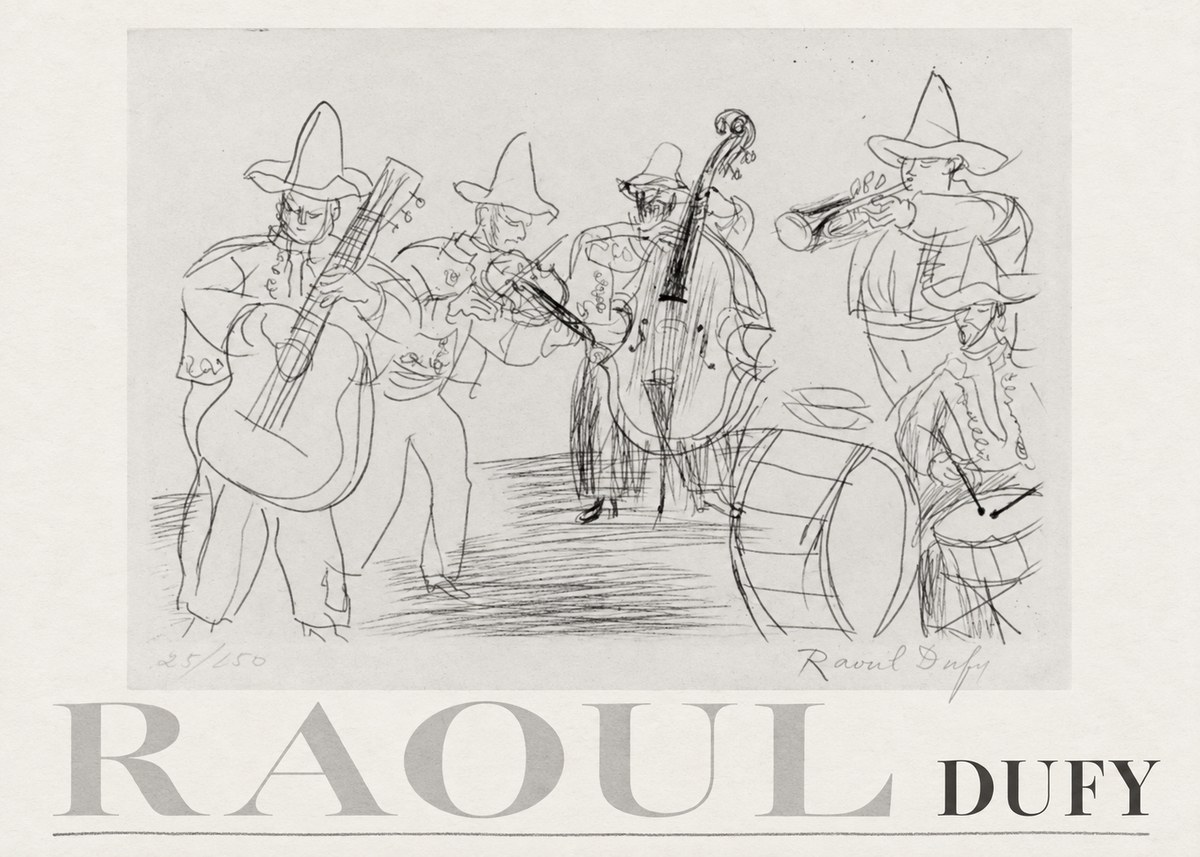 Raoul Dufy Musicians No3 - Poster