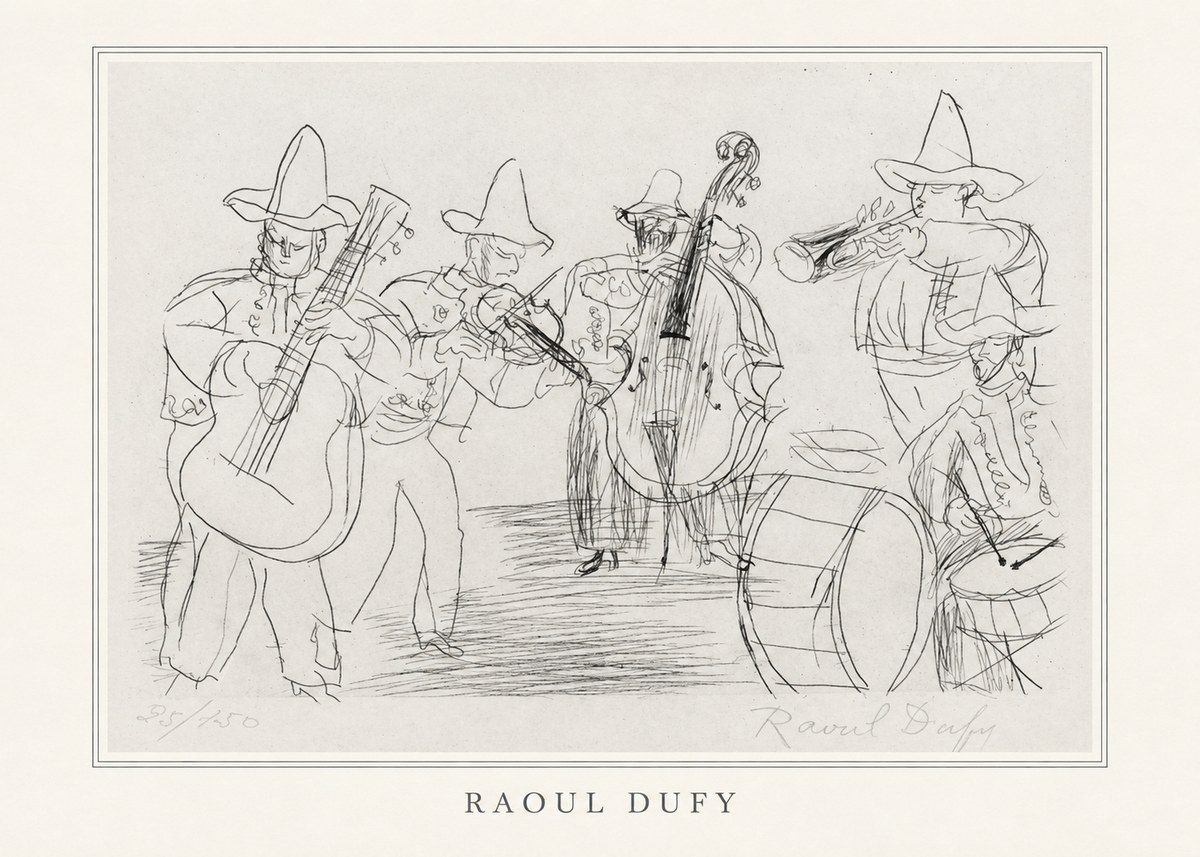 Raoul Dufy Musicians No4 - Poster
