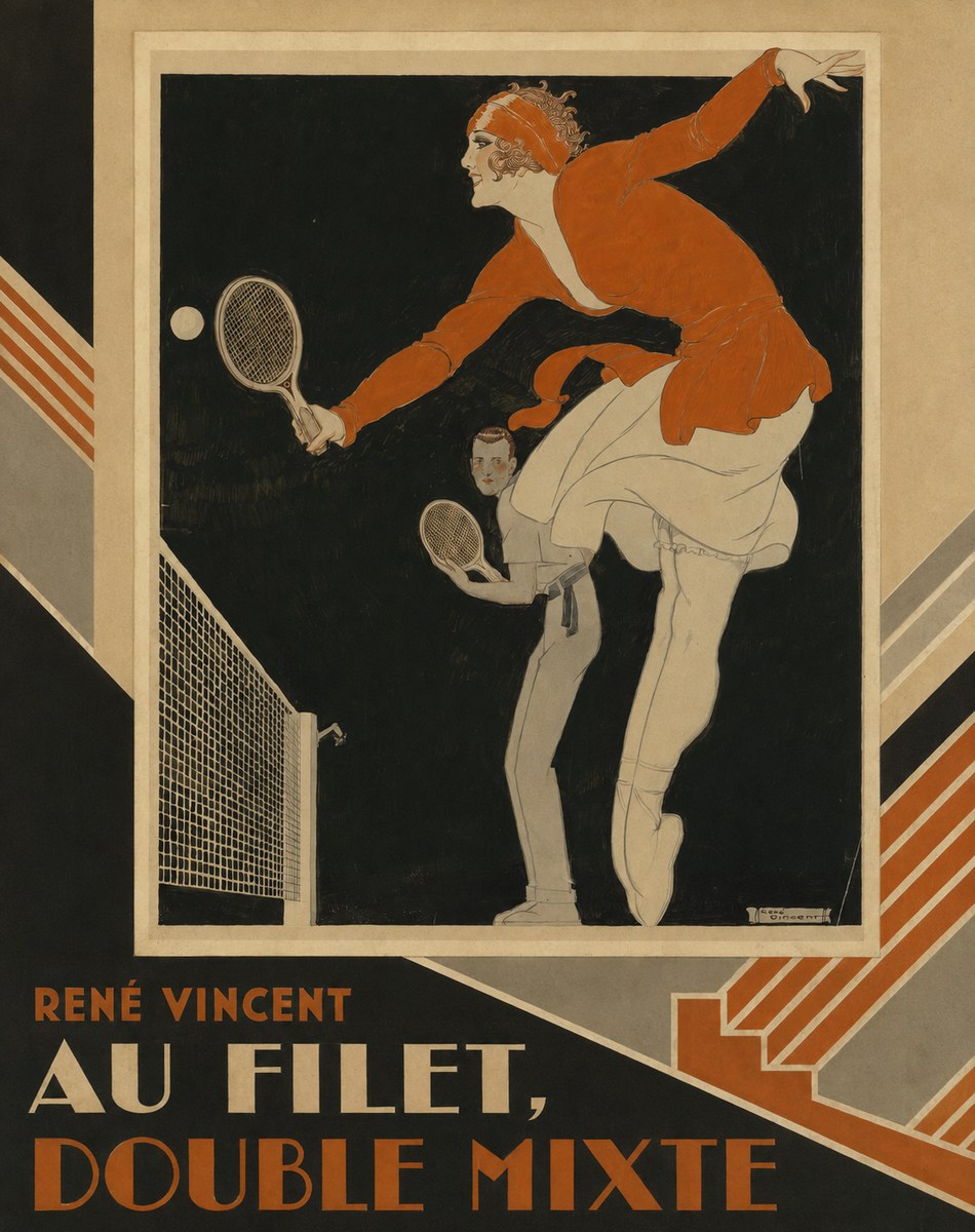 René Vincent Au Filet, Double Mixte No2 - Poster