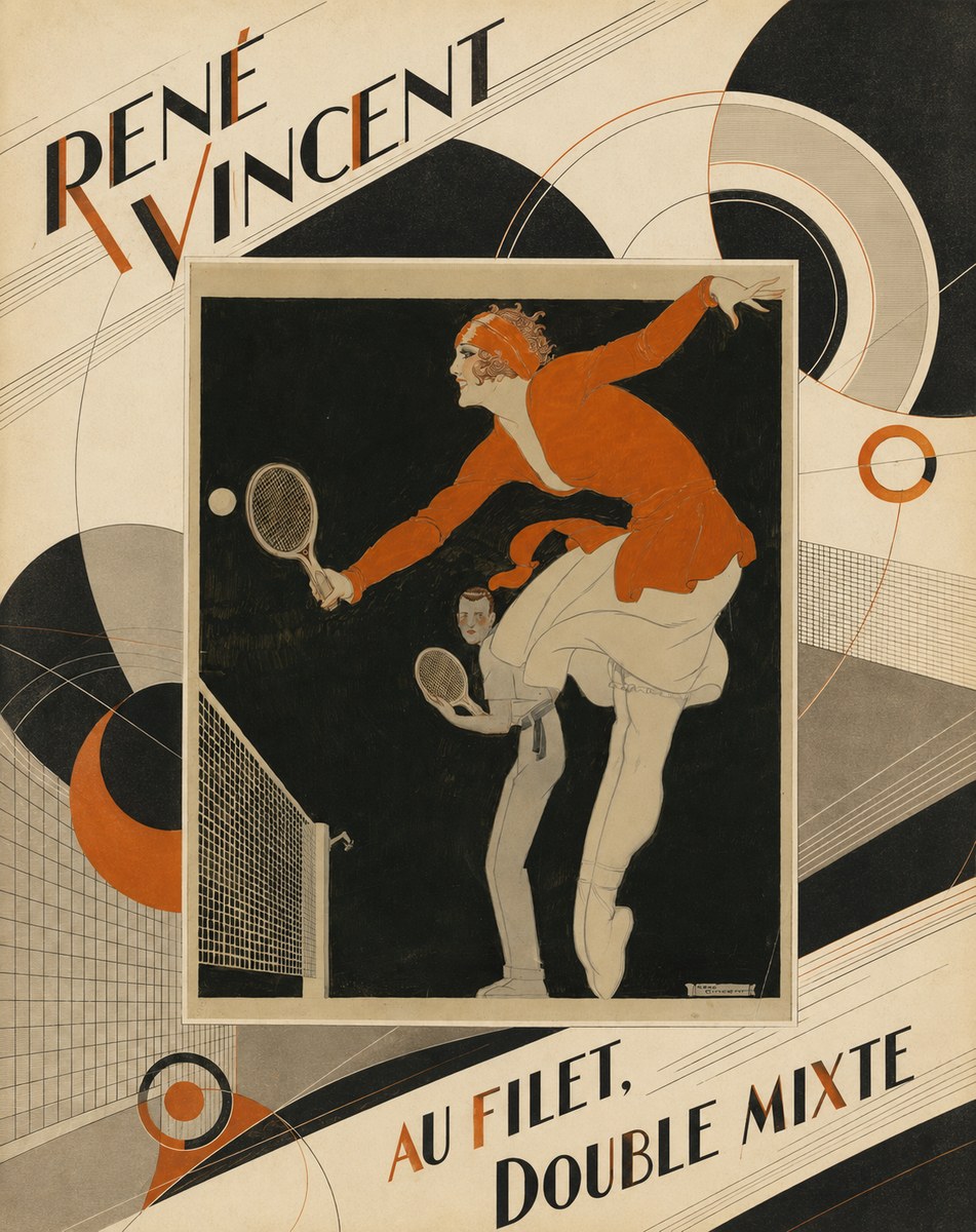 René Vincent Au Filet, Double Mixte No5 - Poster