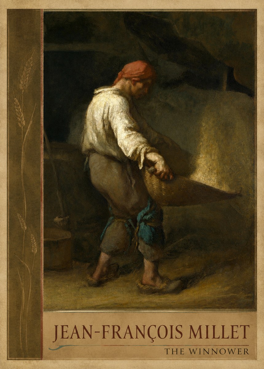 Jean-François Millet The Winnower No2 - Poster