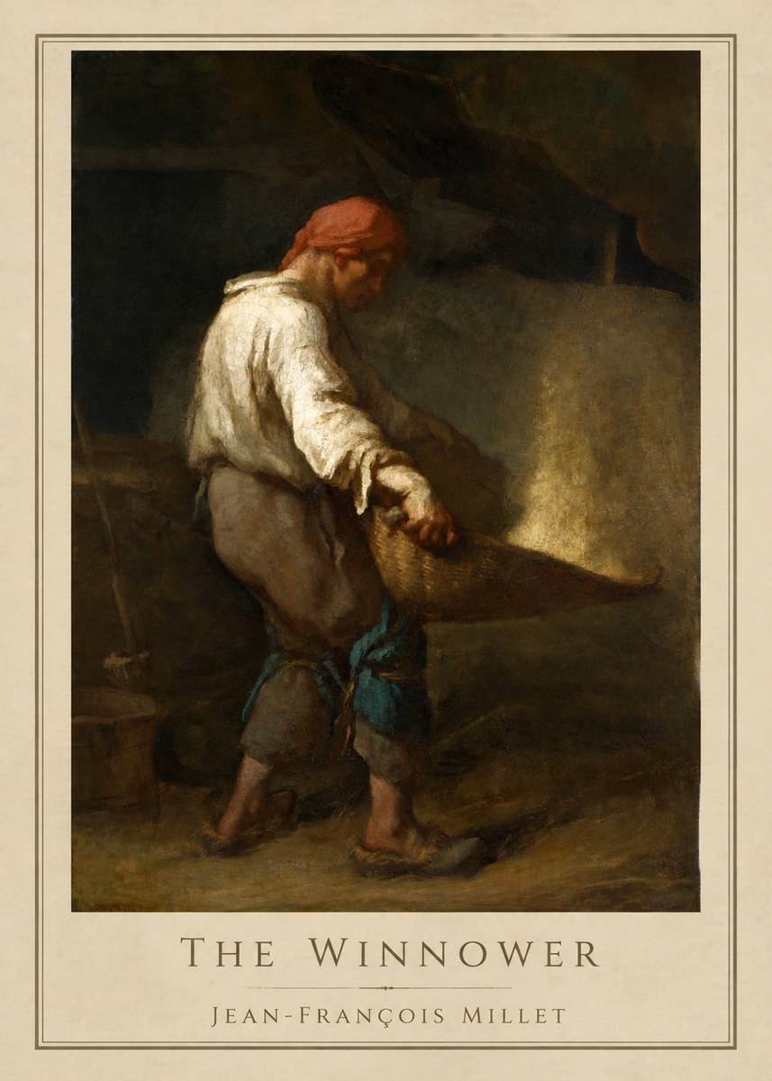 Jean-François Millet The Winnower No4 - Poster