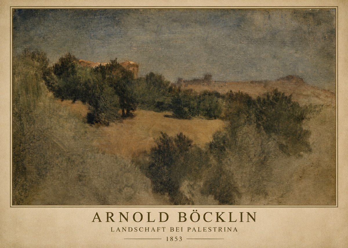 Arnold Böcklin Landschaft Bei Palestrina No1 - Poster