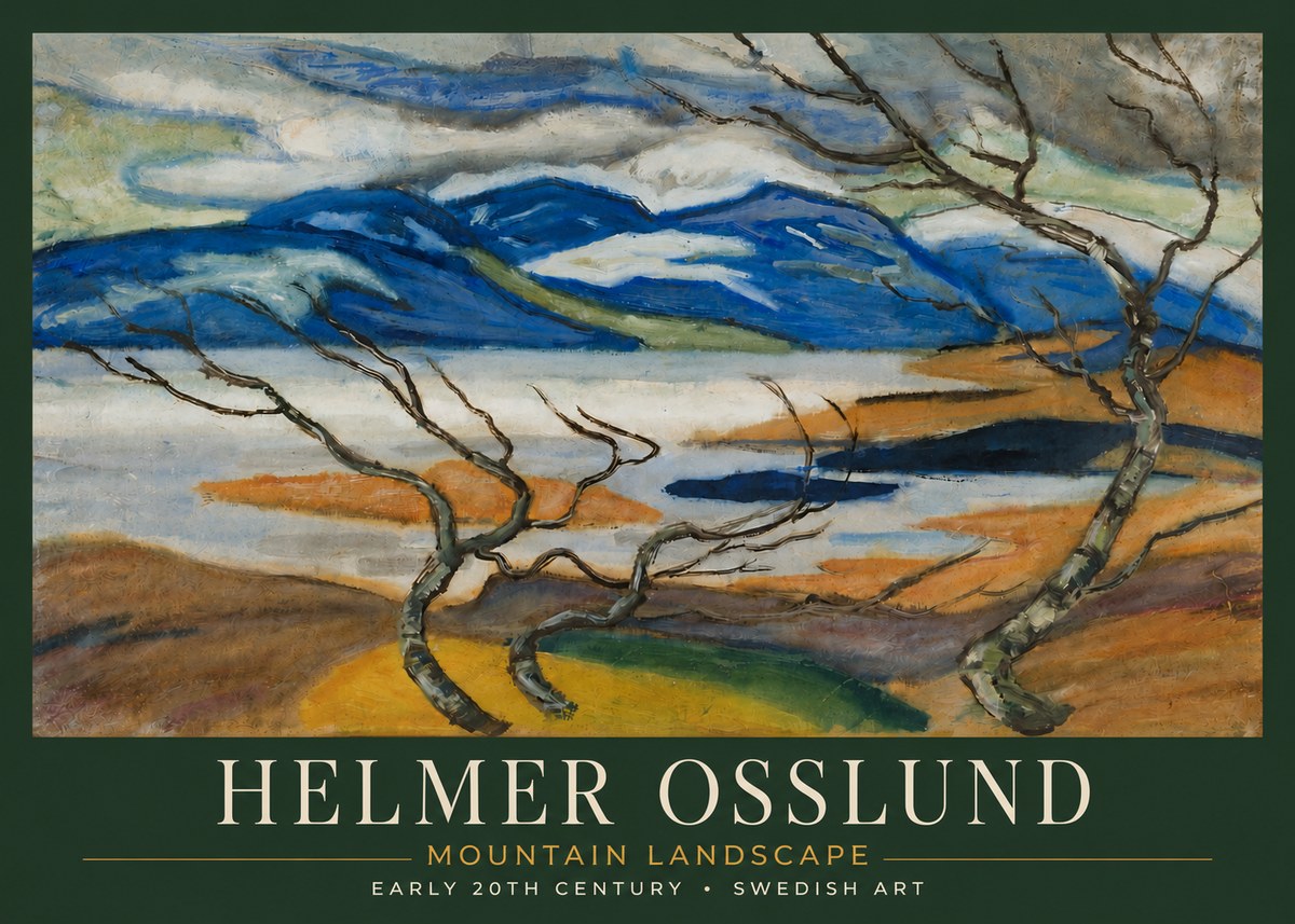 Helmer Osslund Mountain Landscape No3 - Poster