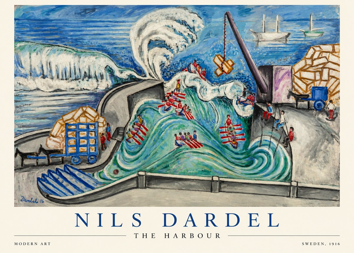 Nils Dardel The Harbour No1 - Poster
