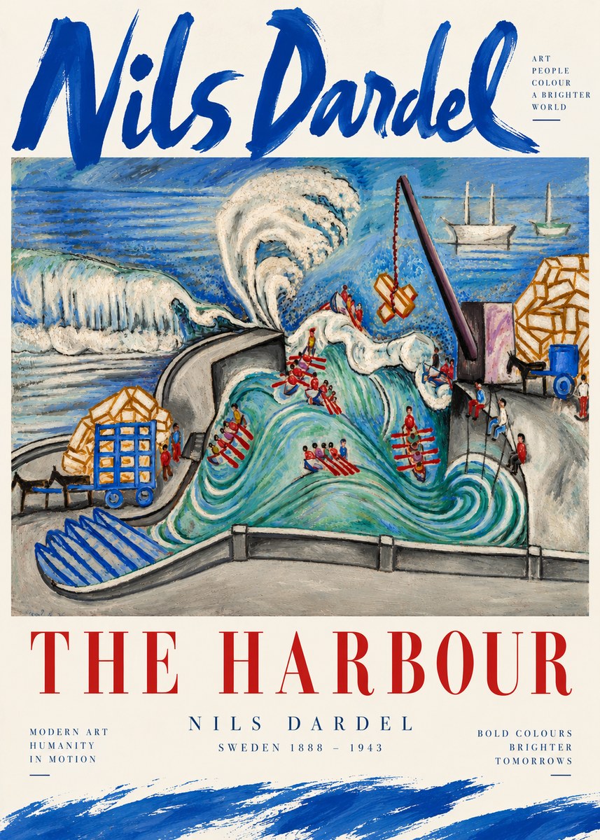 Nils Dardel The Harbour No6 - Poster