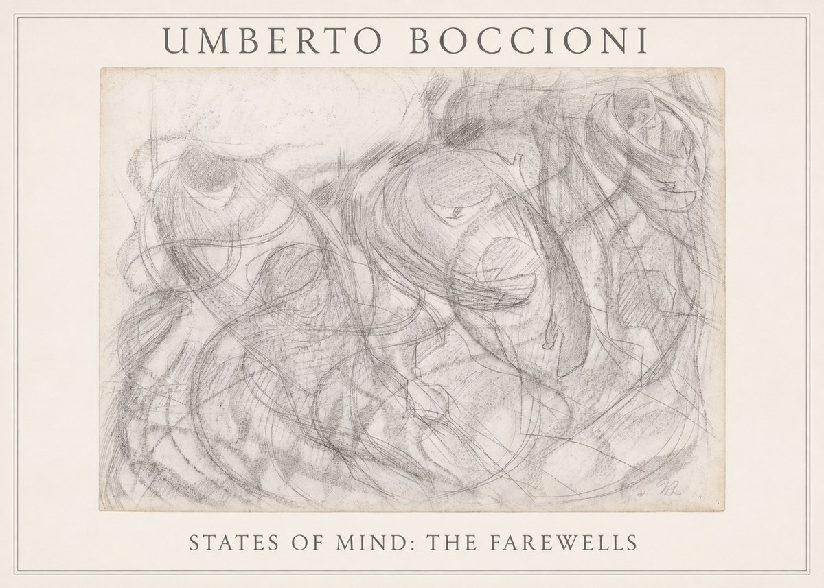 Umberto Boccioni States of Mind: the Farewells No3 - Poster