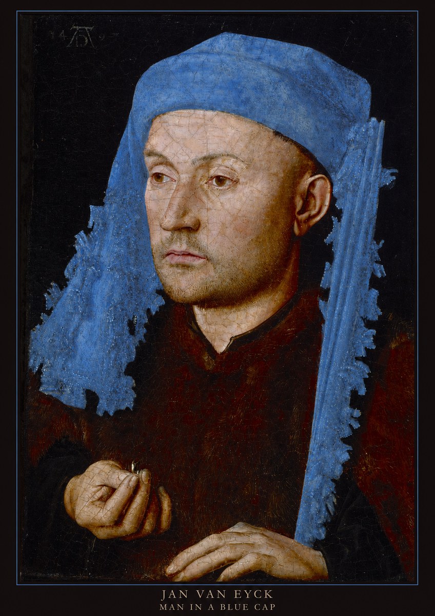 Jan van Eyck Man in a Blue Cap I No5 - Poster