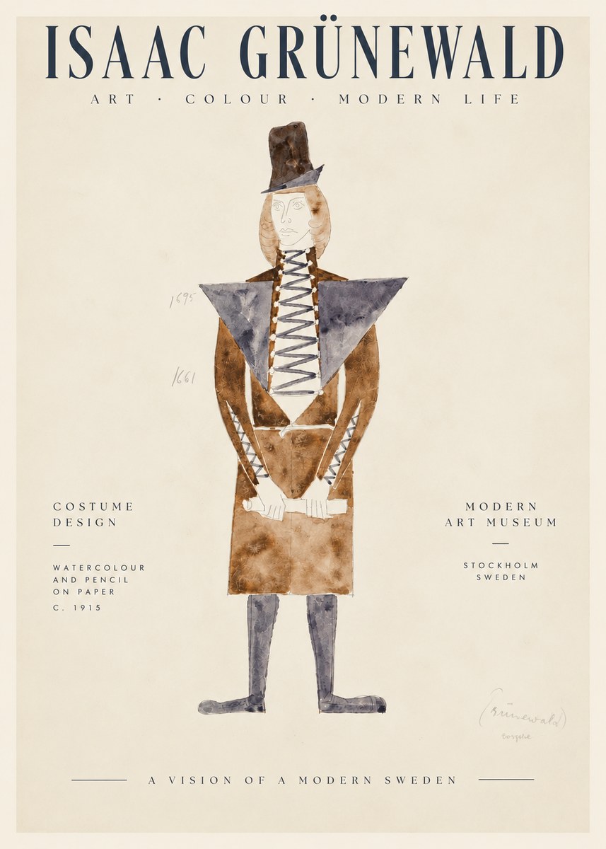 Isaac Grünewald Costume Design XIII No6 - Poster