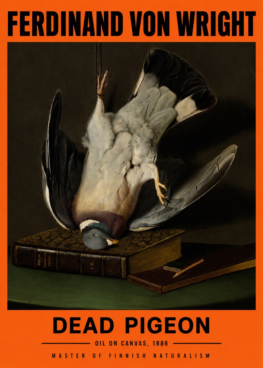 Ferdinand von Wright Dead Pigeon No3 - Poster