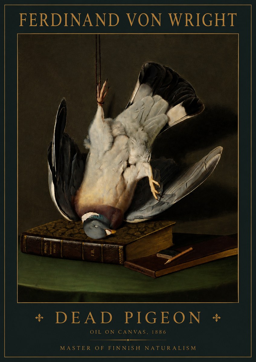 Ferdinand von Wright Dead Pigeon No5 - Poster