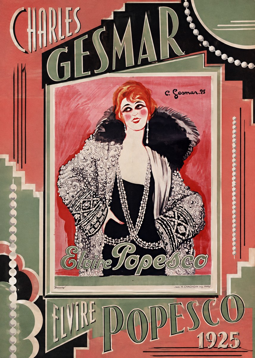 Charles Gesmar Elvire Popesco II No2 - Poster