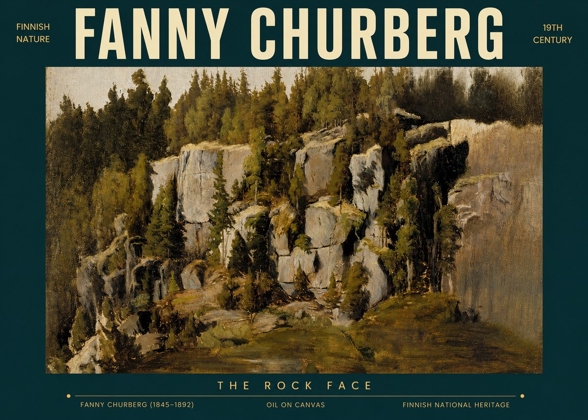 Fanny Churberg The Rock Face No3 - Poster