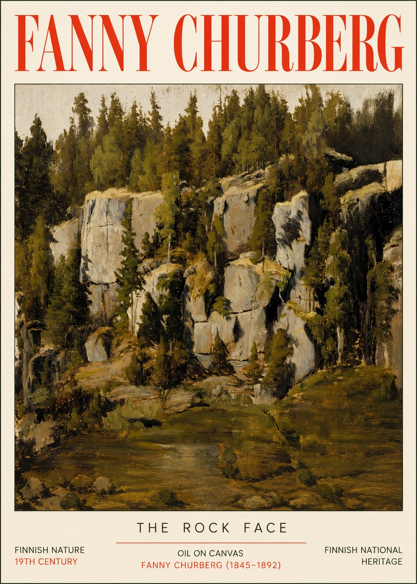 Fanny Churberg The Rock Face No5 - Poster